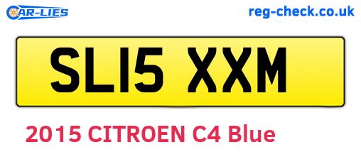 SL15XXM are the vehicle registration plates.