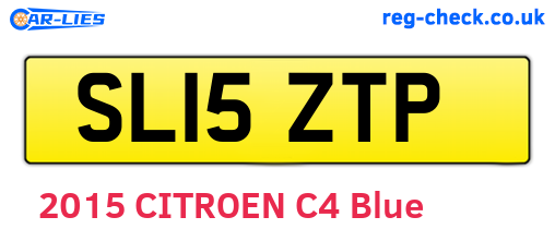 SL15ZTP are the vehicle registration plates.