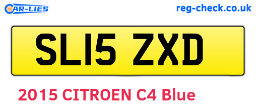 SL15ZXD are the vehicle registration plates.