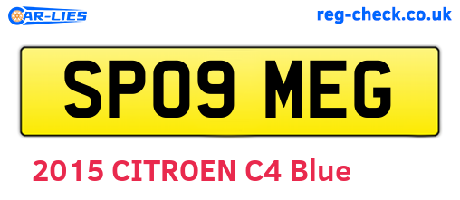 SP09MEG are the vehicle registration plates.