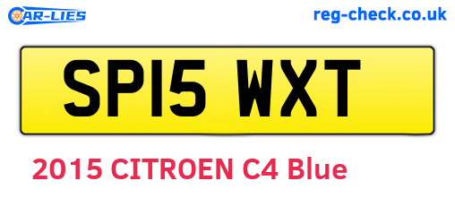 SP15WXT are the vehicle registration plates.