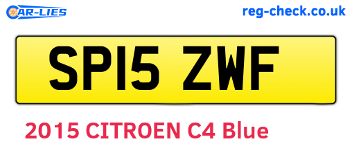 SP15ZWF are the vehicle registration plates.