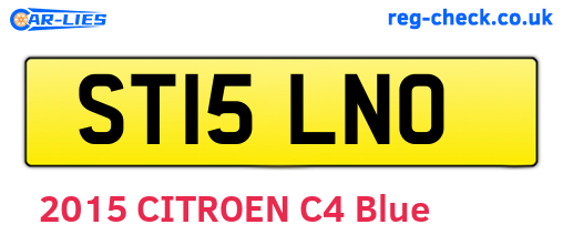 ST15LNO are the vehicle registration plates.