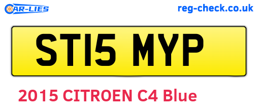 ST15MYP are the vehicle registration plates.