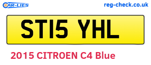 ST15YHL are the vehicle registration plates.