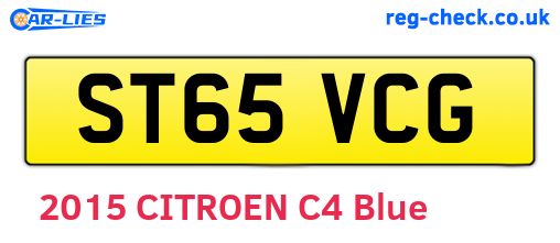ST65VCG are the vehicle registration plates.