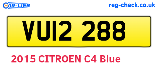 VUI2288 are the vehicle registration plates.