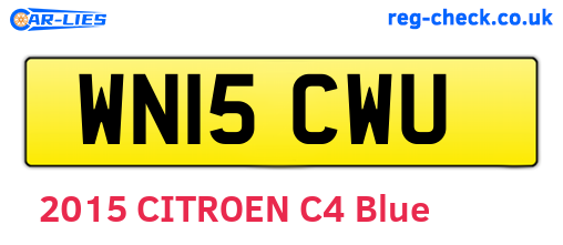 WN15CWU are the vehicle registration plates.
