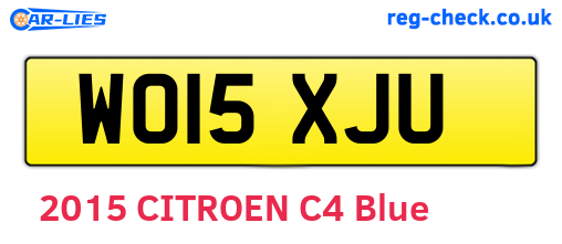 WO15XJU are the vehicle registration plates.