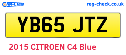 YB65JTZ are the vehicle registration plates.