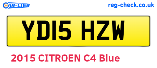 YD15HZW are the vehicle registration plates.