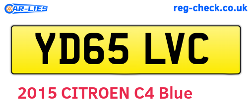 YD65LVC are the vehicle registration plates.