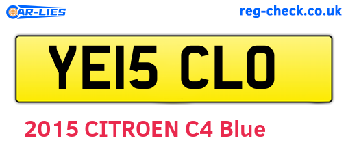 YE15CLO are the vehicle registration plates.
