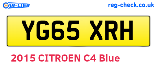 YG65XRH are the vehicle registration plates.