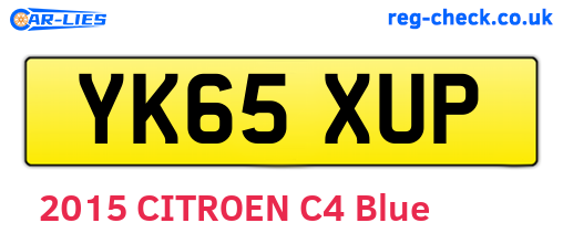 YK65XUP are the vehicle registration plates.