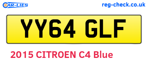 YY64GLF are the vehicle registration plates.