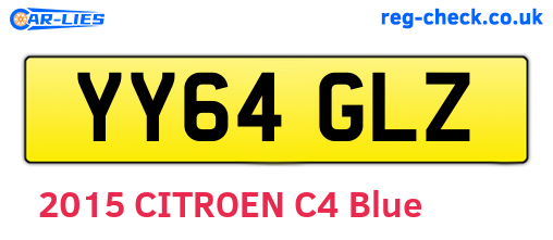 YY64GLZ are the vehicle registration plates.
