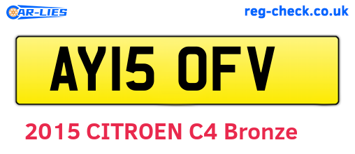 AY15OFV are the vehicle registration plates.