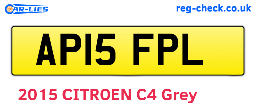 AP15FPL are the vehicle registration plates.