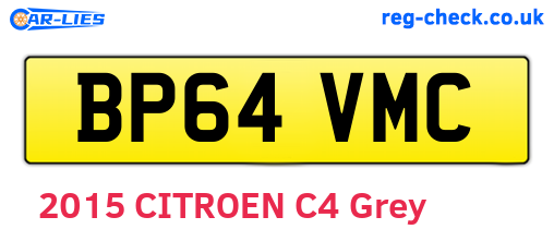 BP64VMC are the vehicle registration plates.