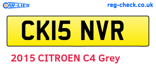 CK15NVR are the vehicle registration plates.