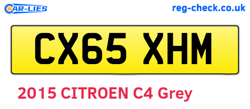 CX65XHM are the vehicle registration plates.