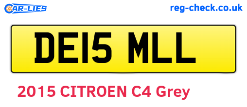DE15MLL are the vehicle registration plates.