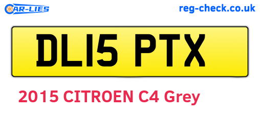 DL15PTX are the vehicle registration plates.