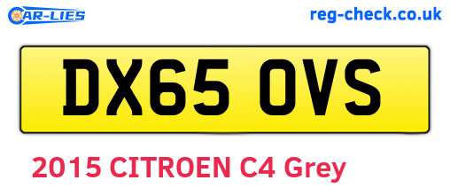 DX65OVS are the vehicle registration plates.