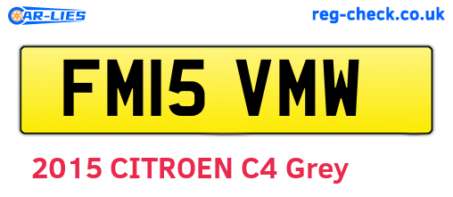 FM15VMW are the vehicle registration plates.