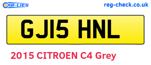 GJ15HNL are the vehicle registration plates.