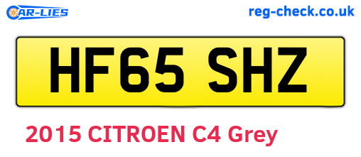 HF65SHZ are the vehicle registration plates.