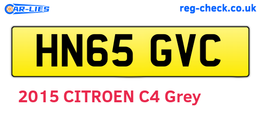 HN65GVC are the vehicle registration plates.