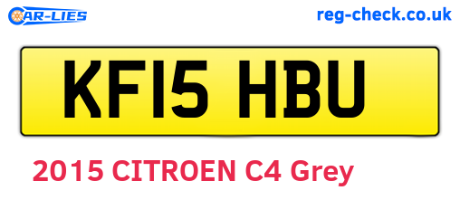 KF15HBU are the vehicle registration plates.