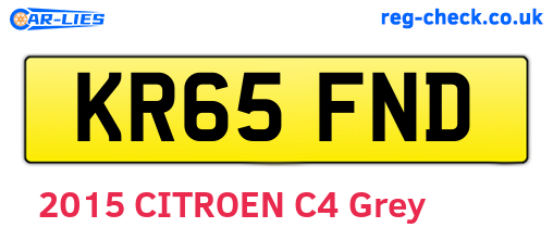 KR65FND are the vehicle registration plates.