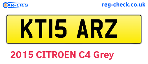 KT15ARZ are the vehicle registration plates.