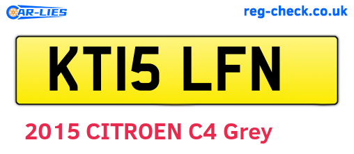 KT15LFN are the vehicle registration plates.
