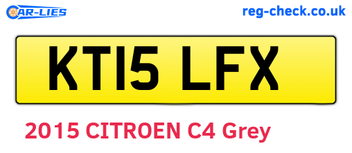 KT15LFX are the vehicle registration plates.