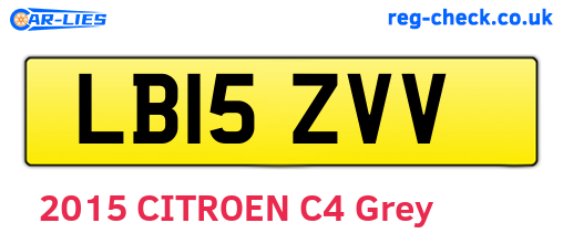 LB15ZVV are the vehicle registration plates.
