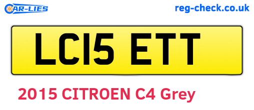 LC15ETT are the vehicle registration plates.