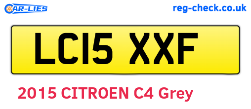 LC15XXF are the vehicle registration plates.