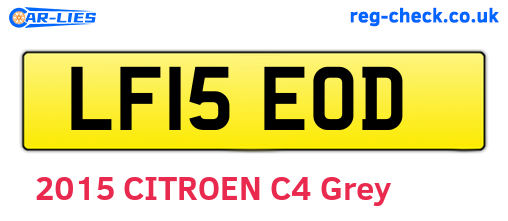 LF15EOD are the vehicle registration plates.