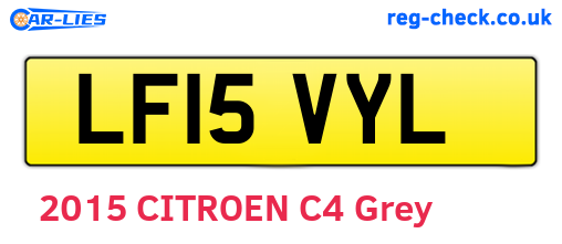 LF15VYL are the vehicle registration plates.
