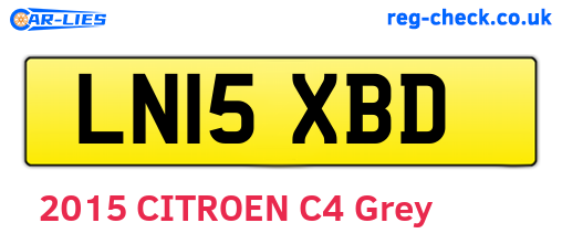 LN15XBD are the vehicle registration plates.
