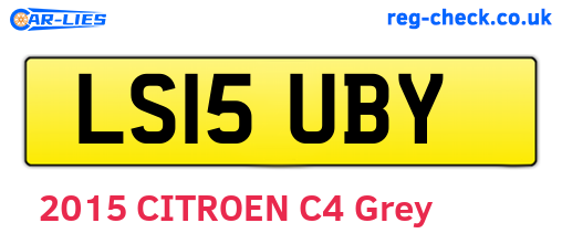 LS15UBY are the vehicle registration plates.