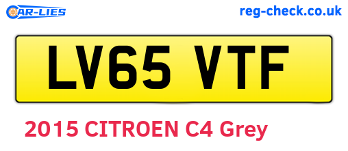 LV65VTF are the vehicle registration plates.