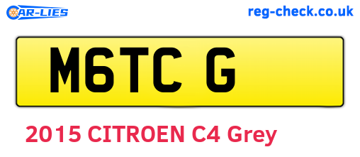 M6TCG are the vehicle registration plates.