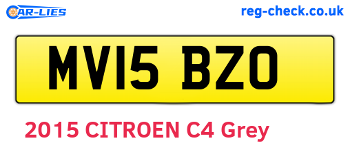 MV15BZO are the vehicle registration plates.