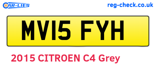 MV15FYH are the vehicle registration plates.