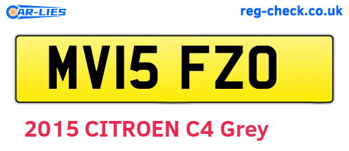 MV15FZO are the vehicle registration plates.